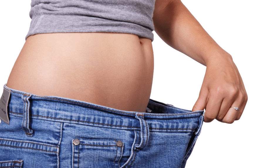 Lost belly fat